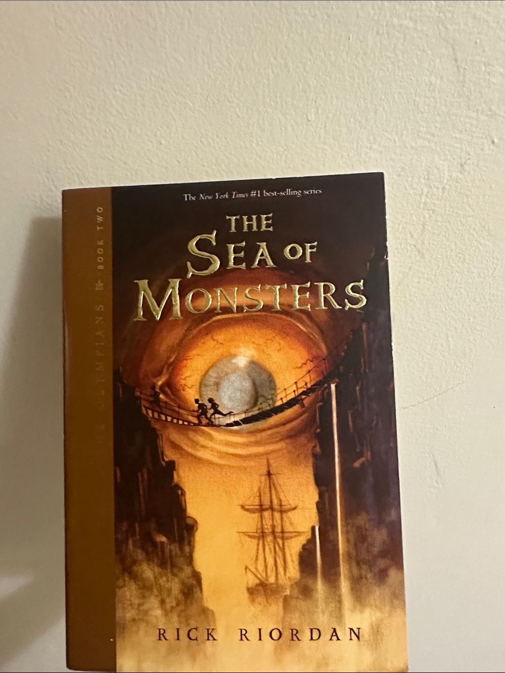 The Sea of Monsters by Rick Riordan Brown/Gold Cover